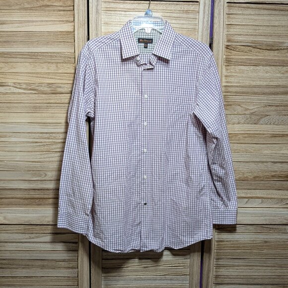 Ben Sherman Men's Checkered Button-Up Shirt Size 15 1/2 32-33 - Picture 1 of 12